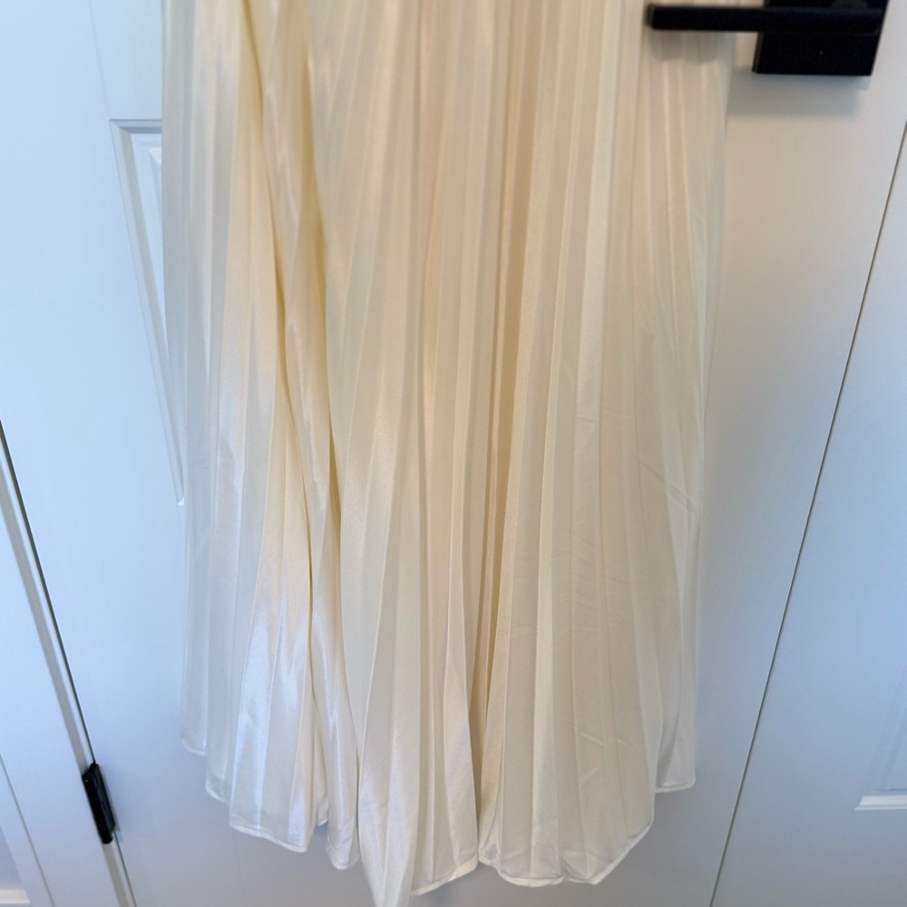 Lulu's Elegant Cream One-Shoulder Dress - Picture 7 of 9
